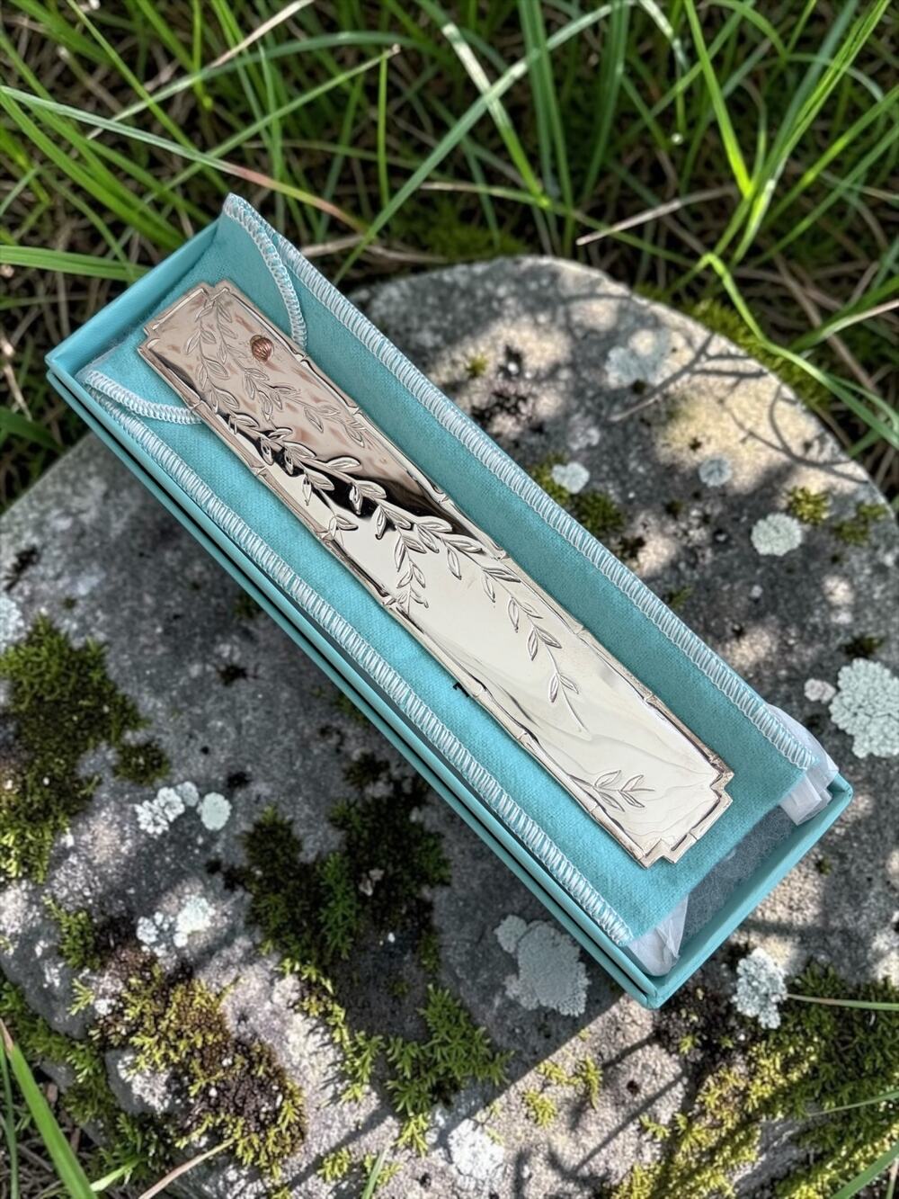 Tiffany & Co. Sterling Silver and 18k Gold Bamboo and Ladybug Bookmark
